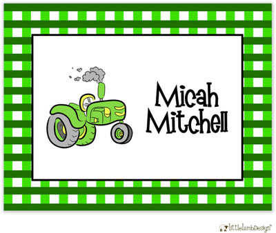 Personalized Stationery/Thank You Notes by Little Lamb Design - Tractor
