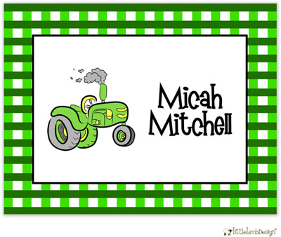 Personalized Stationery/Thank You Notes by Little Lamb Design - Tractor Personalized Stationery/Thank You Notes by Little Lamb Design - Tractor