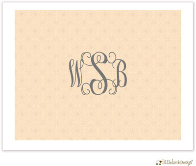 Personalized Stationery/Thank You Notes by Little Lamb Design - Peach Monogram Personalized Stationery/Thank You Notes by Little Lamb Design - Peach Monogram