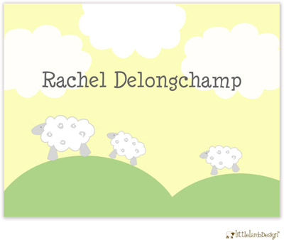 Personalized Stationery/Thank You Notes by Little Lamb Design - Little Lamb Scene Personalized Stationery/Thank You Notes by Little Lamb Design - Little Lamb Scene