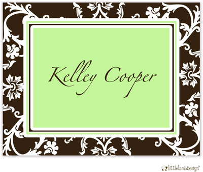Personalized Stationery/Thank You Notes by Little Lamb Design - Brown Floral