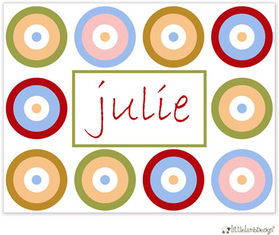 Personalized Stationery/Thank You Notes by Little Lamb Design - Fun Concentric Circles Personalized Stationery/Thank You Notes by Little Lamb Design - Fun Concentric Circles