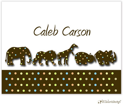 Personalized Stationery/Thank You Notes by Little Lamb Design - Zoo Animals Personalized Stationery/Thank You Notes by Little Lamb Design - Zoo Animals