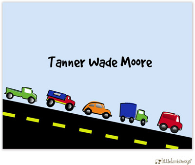 Personalized Stationery/Thank You Notes by Little Lamb Design - Trucks Personalized Stationery/Thank You Notes by Little Lamb Design - Trucks