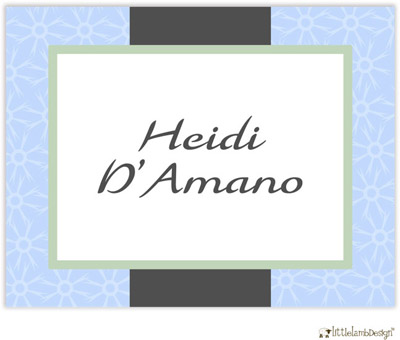 Personalized Stationery/Thank You Notes by Little Lamb Design - Elegant Blue and White Personalized Stationery/Thank You Notes by Little Lamb Design - Elegant Blue and White