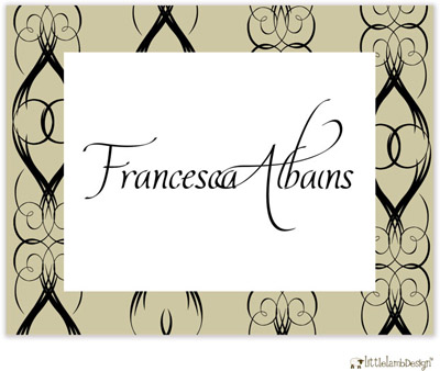 Personalized Stationery/Thank You Notes by Little Lamb Design - Elegant Fleuron Personalized Stationery/Thank You Notes by Little Lamb Design - Elegant Fleuron