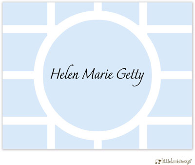 Personalized Stationery/Thank You Notes by Little Lamb Design - Elegant Blue Personalized Stationery/Thank You Notes by Little Lamb Design - Elegant Blue
