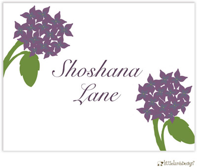 Personalized Stationery/Thank You Notes by Little Lamb Design - Purple Bouquet Personalized Stationery/Thank You Notes by Little Lamb Design - Purple Bouquet