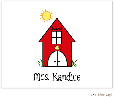 Little Lamb Design Stationery - School House