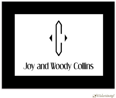 Personalized Stationery/Thank You Notes by Little Lamb Design - Elegant Initial Personalized Stationery/Thank You Notes by Little Lamb Design - Elegant Initial