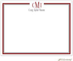 Personalized Stationery/Thank You Notes by Little Lamb Design - Crimson Border