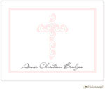Personalized Stationery/Thank You Notes by Little Lamb Design - Pink Cross Personalized Stationery/Thank You Notes by Little Lamb Design - Pink Cross