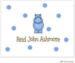 Personalized Stationery/Thank You Notes by Little Lamb Design - Blue Hippo