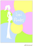 Personalized Stationery/Thank You Notes by Little Lamb Design - Pregnant Lady Pastel
