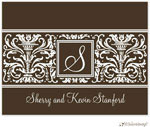 Personalized Stationery/Thank You Notes by Little Lamb Design - Elegant Brown