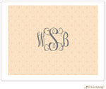 Personalized Stationery/Thank You Notes by Little Lamb Design - Peach Monogram