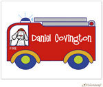 Personalized Stationery/Thank You Notes by Little Lamb Design - Firetruck