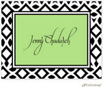 Personalized Stationery/Thank You Notes by Little Lamb Design - Bold Green and Black