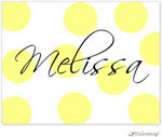 Personalized Stationery/Thank You Notes by Little Lamb Design - Yellow Dots