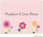 Personalized Stationery/Thank You Notes by Little Lamb Design - Pink Flowers