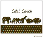Personalized Stationery/Thank You Notes by Little Lamb Design - Zoo Animals
