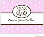 Personalized Stationery/Thank You Notes by Little Lamb Design - Pink Monogram