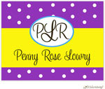 Personalized Stationery/Thank You Notes by Little Lamb Design - Purple Monogram