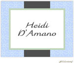 Personalized Stationery/Thank You Notes by Little Lamb Design - Elegant Blue and White