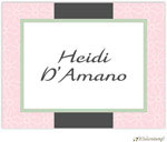 Personalized Stationery/Thank You Notes by Little Lamb Design - Elegant Pink and Gray