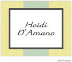 Personalized Stationery/Thank You Notes by Little Lamb Design - Elegant Yellow and Green