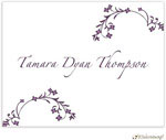 Personalized Stationery/Thank You Notes by Little Lamb Design - Purple Branch