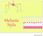Personalized Stationery/Thank You Notes by Little Lamb Design - Pink and Yellow Crib