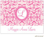 Personalized Stationery/Thank You Notes by Little Lamb Design - Pink Vine