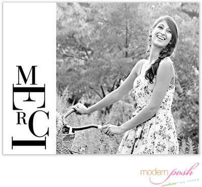 Personalized Stationery/Thank You Notes by Modern Posh - Merci Digital Photo