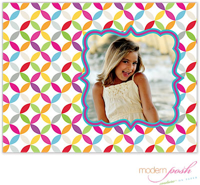 Personalized Stationery/Thank You Notes by Modern Posh - Jewel Posh Digital Photo - Pink & Blue Personalized Stationery/Thank You Notes by Modern Posh - Jewel Posh Digital Photo - Pink & Blue