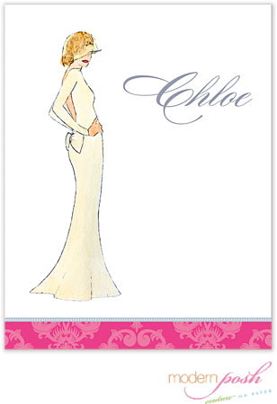 Personalized Stationery/Thank You Notes by Modern Posh - Diva - Blonde Wedding Diva