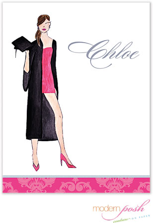 Personalized Stationery/Thank You Notes by Modern Posh - Diva - Brunette Diva Grad Personalized Stationery/Thank You Notes by Modern Posh - Diva - Brunette Diva Grad