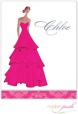 Personalized Stationery/Thank You Notes by Modern Posh - Diva - Multi-Cultural Diva Dress