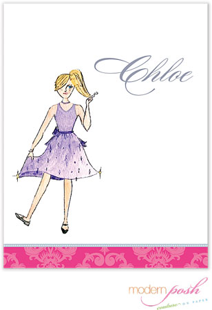 Personalized Stationery/Thank You Notes by Modern Posh - Diva - Blonde Little Diva