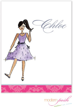 Personalized Stationery/Thank You Notes by Modern Posh - Diva - Multi-Cultural Little Diva