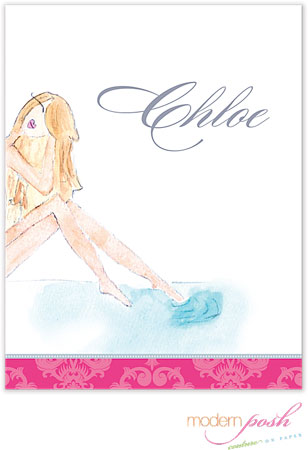 Personalized Stationery/Thank You Notes by Modern Posh - Diva - Blonde Beach Diva