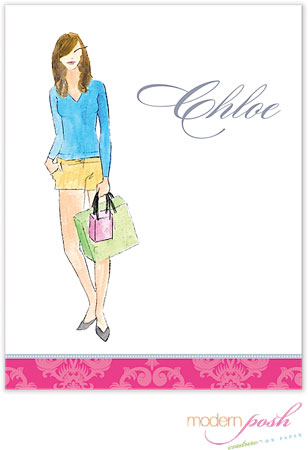 Personalized Stationery/Thank You Notes by Modern Posh - Diva - Brunette Shopping Diva