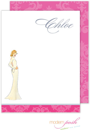 Personalized Stationery/Thank You Notes by Modern Posh - Diva - Blonde Wedding Diva