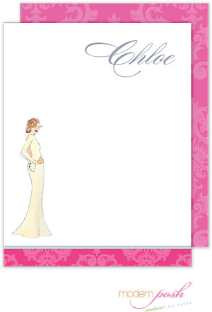 Personalized Stationery/Thank You Notes by Modern Posh - Diva - Brunette Wedding Diva