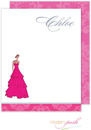 Personalized Stationery/Thank You Notes by Modern Posh - Diva - Multi-Cultural Diva Dress