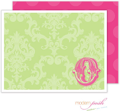 Personalized Stationery/Thank You Notes by Modern Posh - Mod Damask