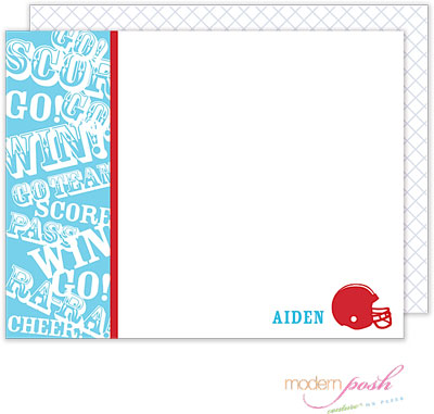 Personalized Stationery/Thank You Notes by Modern Posh - Football