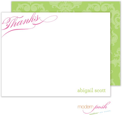Personalized Stationery/Thank You Notes by Modern Posh - Mod Thanks Personalized Stationery/Thank You Notes by Modern Posh - Mod Thanks