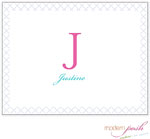 Personalized Stationery/Thank You Notes by Modern Posh - Diamond Posh - Pink & Blue