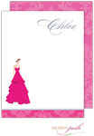Personalized Stationery/Thank You Notes by Modern Posh - Diva - Brunette Diva Dress